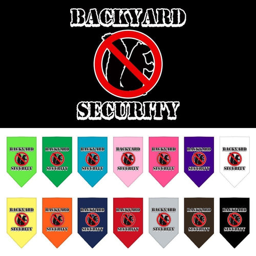 Pet and Dog Bandana Screen Printed, Backyard Security