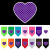 Pet and Dog Bandana Screen Printed, Purple Swiss Dot Heart