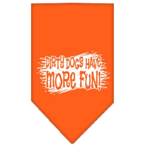 Pet and Dog Bandana Screen Printed, Dirty Dogs Have More Fun