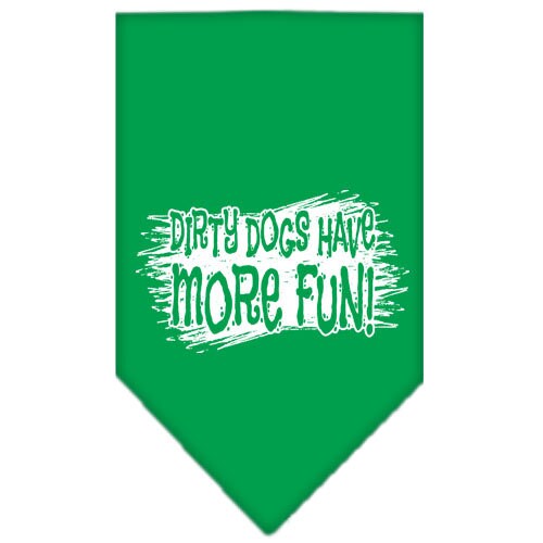 Pet and Dog Bandana Screen Printed, Dirty Dogs Have More Fun