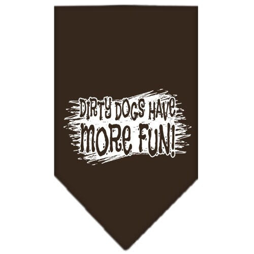 Pet and Dog Bandana Screen Printed, Dirty Dogs Have More Fun