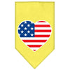 Pet and Dog Bandana Screen Printed, American Flag Heart