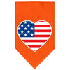 Pet and Dog Bandana Screen Printed, American Flag Heart