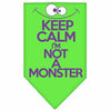 Pet and Dog Bandana Screen Printed, Keep Calm, I'm Not A Monster