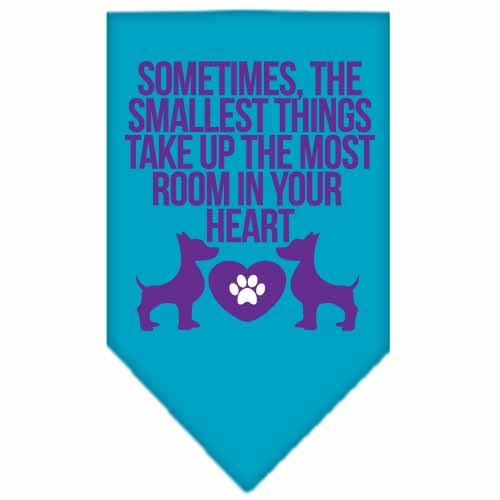 Pet and Dog Bandana Screen Printed, Sometimes, The Smallest Things Take Up The Most Room In Your Heart