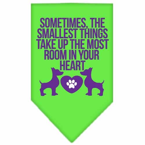 Pet and Dog Bandana Screen Printed, Sometimes, The Smallest Things Take Up The Most Room In Your Heart