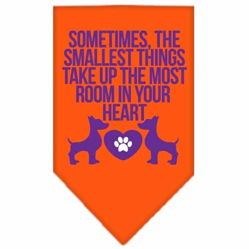 Pet and Dog Bandana Screen Printed, Sometimes, The Smallest Things Take Up The Most Room In Your Heart
