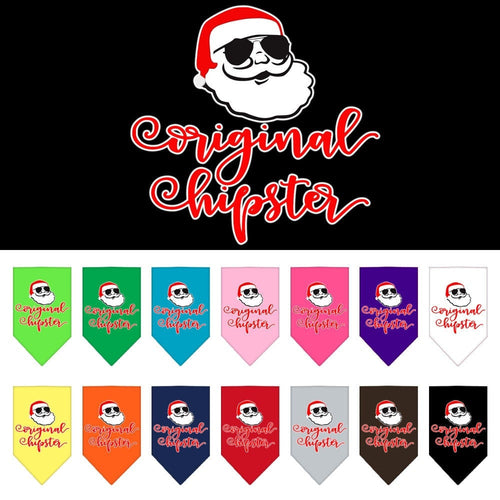 Christmas Pet and Dog Bandana Screen Printed, Original Hipster