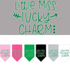 Pet and Dog Bandana Screen Printed, Little Miss Lucky Charm