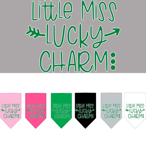 Pet and Dog Bandana Screen Printed, Little Miss Lucky Charm