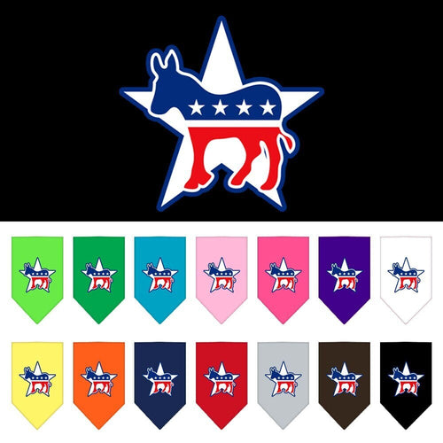 Pet and Dog Bandana Screen Printed, Democrat