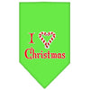 Christmas Pet and Dog Bandana Screen Printed, I Heart Christmas