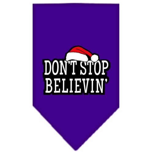 Christmas Pet and Dog Bandana Screen Printed, Don't Stop Believin'