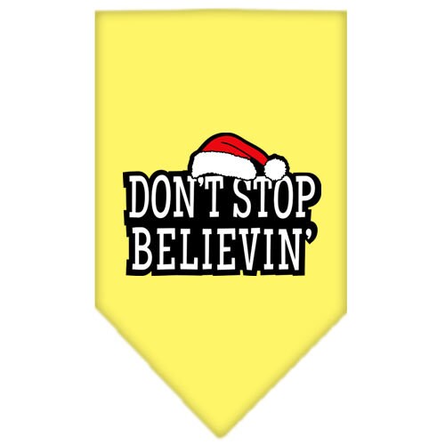 Christmas Pet and Dog Bandana Screen Printed, Don't Stop Believin'