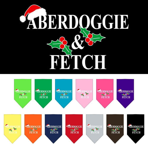 Christmas Pet and Dog Bandana Screen Printed, Aberdoggie Christmas
