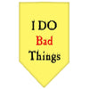 Pet and Dog Bandana Screen Printed, I Do Bad Things