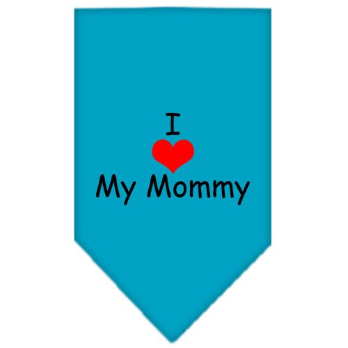 Pet and Dog Bandana Screen Printed, I Love My Mommy