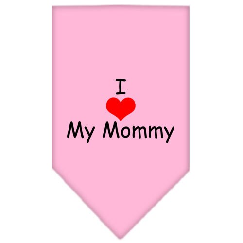 Pet and Dog Bandana Screen Printed, I Love My Mommy