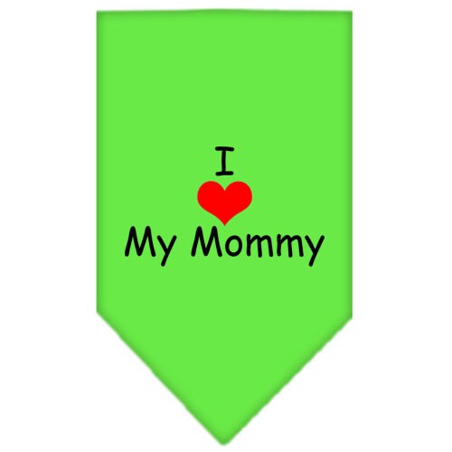 Pet and Dog Bandana Screen Printed, I Love My Mommy