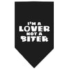 Pet and Dog Bandana Screen Printed,  I'm a Lover, Not A Biter