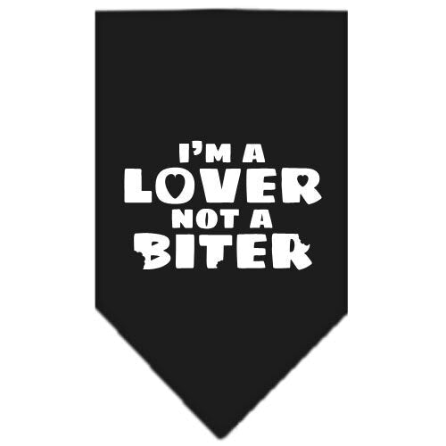 Pet and Dog Bandana Screen Printed,  I'm a Lover, Not A Biter