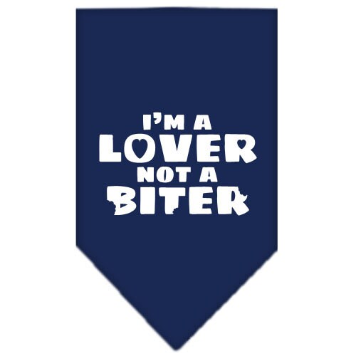 Pet and Dog Bandana Screen Printed,  I'm a Lover, Not A Biter