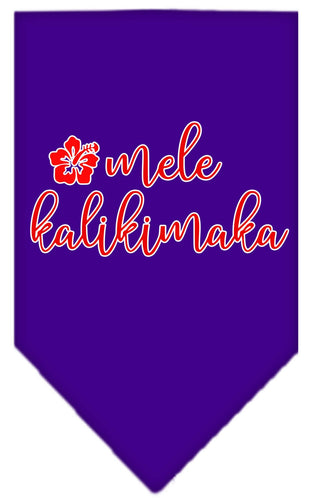 Christmas Pet and Dog Bandana Screen Printed, Mele Kalikimaka