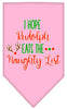 Christmas Pet and Dog Bandana Screen Printed, Hope Rudolph Eats The Naughty List