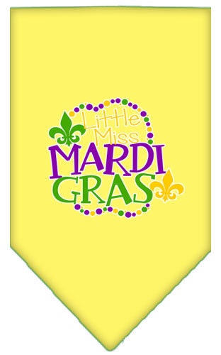 Pet and Dog Bandana Screen Printed, Little Miss Mardi Gras