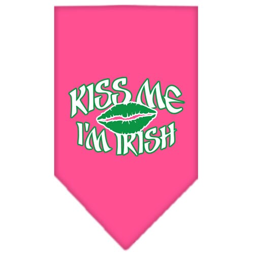 Pet and Dog Bandana Screen Printed, Kiss Me I'm Irish