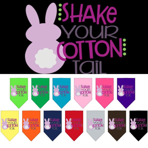 Pet and Dog Bandana Screen Printed, Shake Your Cotton Tail