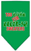 Christmas Pet and Dog Bandana Screen Printed, Too Cute For Ugly Sweaters