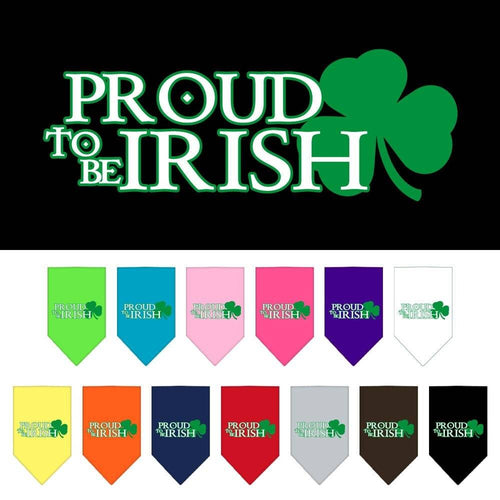 Pet and Dog Bandana Screen Printed, Proud To Be Irish
