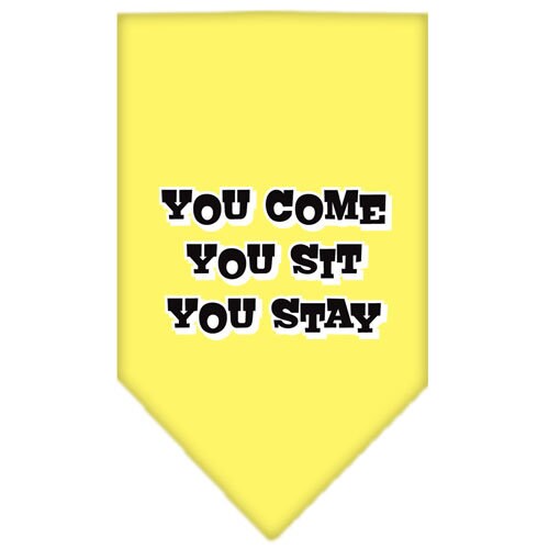 Pet and Dog Bandana Screen Printed, You Come, You Sit, You Stay