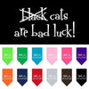 Halloween Pet and Dog Bandana Screen Printed, Black Cats are Bad Luck