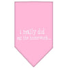 Pet and Dog Bandana Screen Printed, I Really Did Eat The Homework