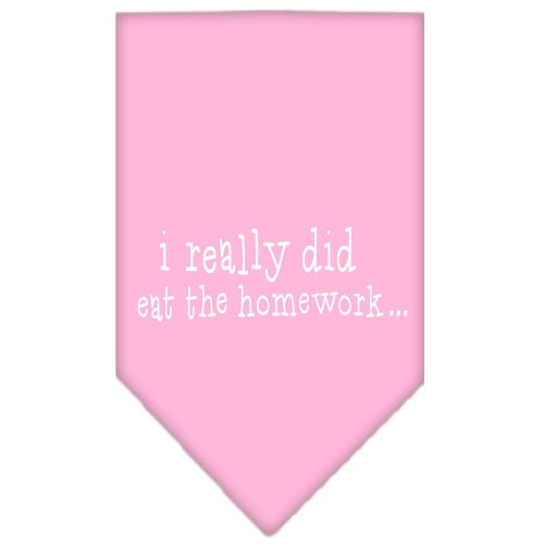 Pet and Dog Bandana Screen Printed, I Really Did Eat The Homework