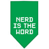 Pet and Dog Bandana Screen Printed, Nerd Is The Word