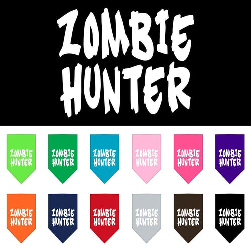 Halloween Pet and Dog Bandana Screen Printed, Zombie Hunter