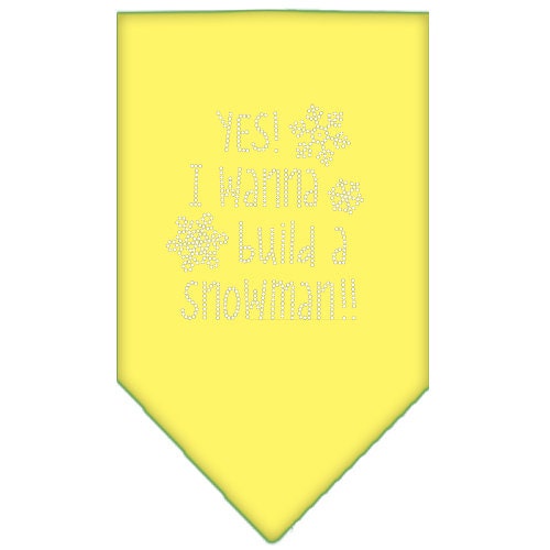 Christmas Pet and Dog Bandana Rhinestone, Yes! I Want To Build A Snowman