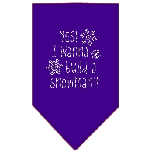 Christmas Pet and Dog Bandana Rhinestone, Yes! I Want To Build A Snowman