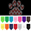 Christmas Pet and Dog Bandana Rhinestone, Candy Cane Chevron Paw