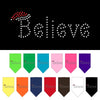 Christmas Pet and Dog Bandana Rhinestone, Believe