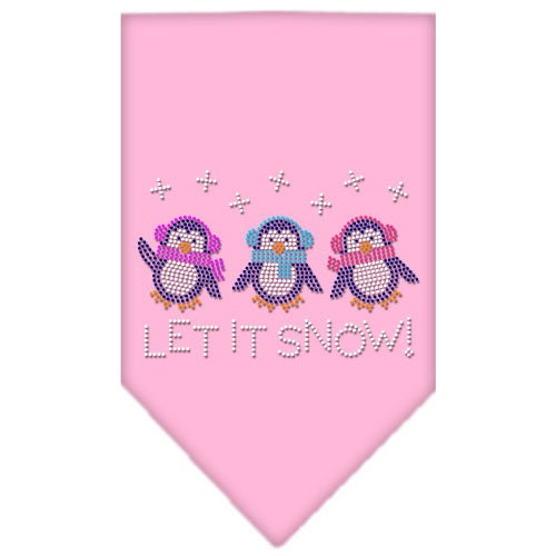 Christmas Pet and Dog Bandana Rhinestone, Let It Snow Penguins