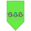Christmas Pet and Dog Bandana Rhinestone, Let It Snow Penguins