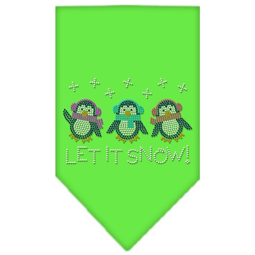 Christmas Pet and Dog Bandana Rhinestone, Let It Snow Penguins