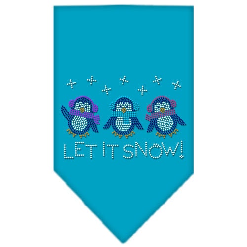 Christmas Pet and Dog Bandana Rhinestone, Let It Snow Penguins