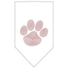 Pet and Dog Bandana Rhinestone, Paw Red