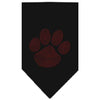 Pet and Dog Bandana Rhinestone, Paw Red