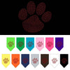 Pet and Dog Bandana Rhinestone, Paw Red
